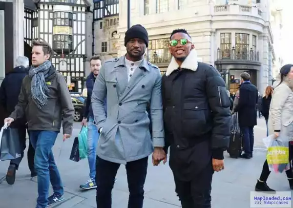 Photo: Peter Okoye Spotted With Samuel Eto In The Street Of London